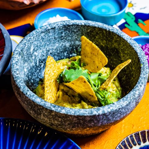 Guacamole ESTINATE ~ Special Avocado Dip Finished in a “Morkahete” (Stone Mortar) ~