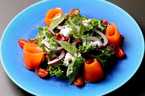 Homemade Smoked Salmon Ricotta Cheese Salad