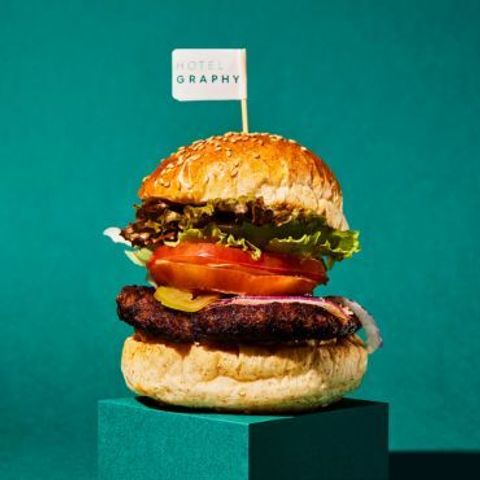 brown rice patty burger [vegan]