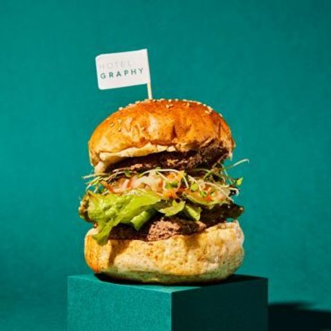 [October-December Seasonal Burger] Vegetable Bain Mee [VEVGAN] Walnut & Mushroom Patties / Lettuce