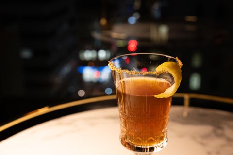 黄柚子と京都ほうじ茶　ジャパニーズオールドファッションド