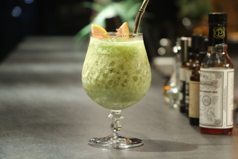 Green Tea Colada with Matcha and Grapefruit