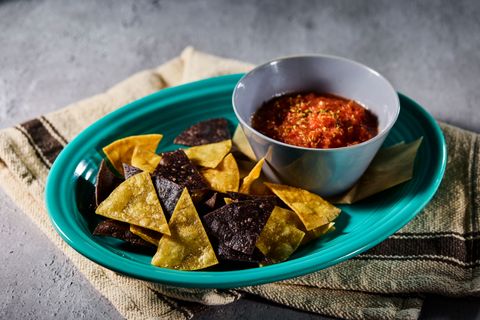Tortilla Chips with Salsa Sauce