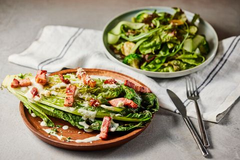 グリルロメインレタスのホットサラダ