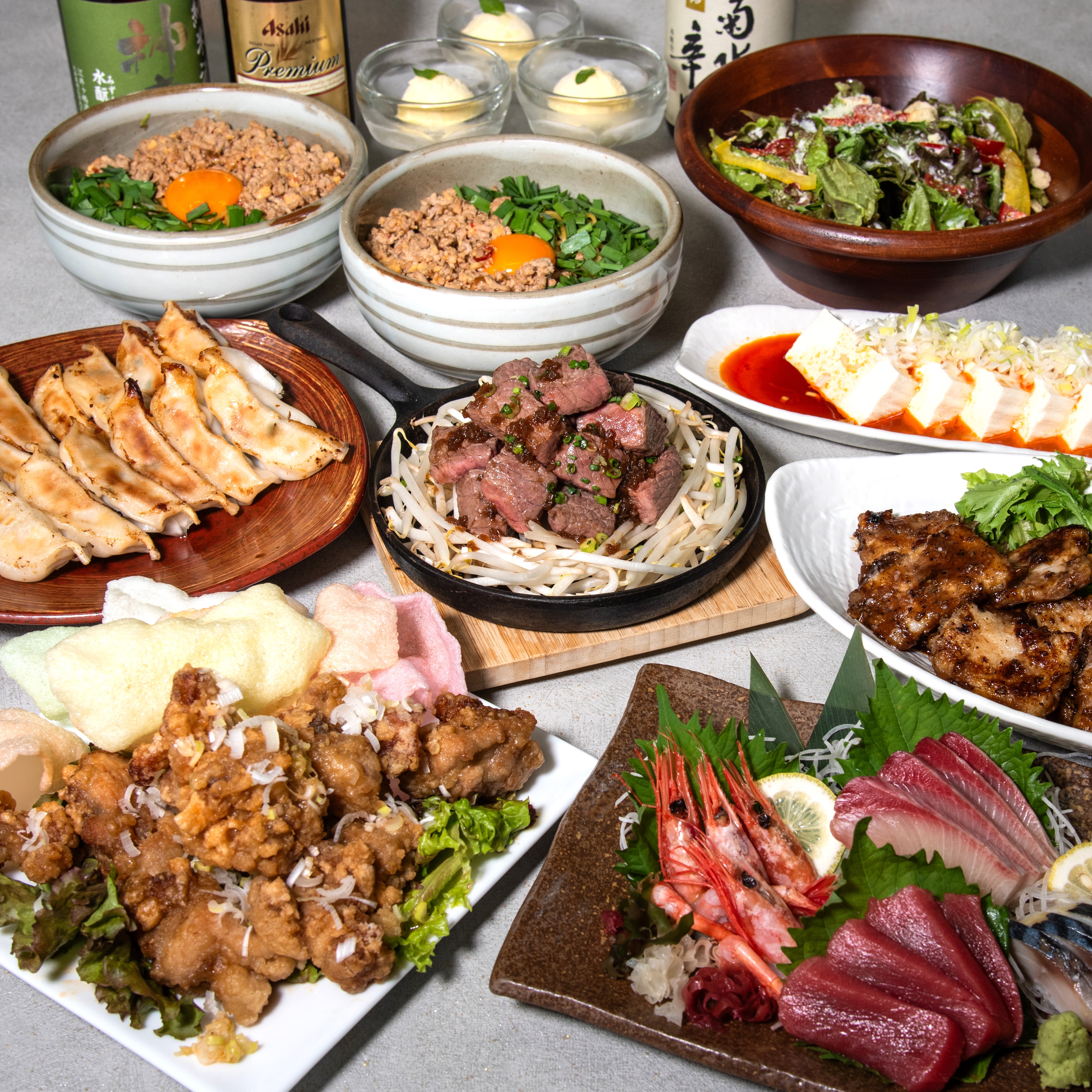 [豪快]10品5,000円【2時間スタンダード飲み放題付】