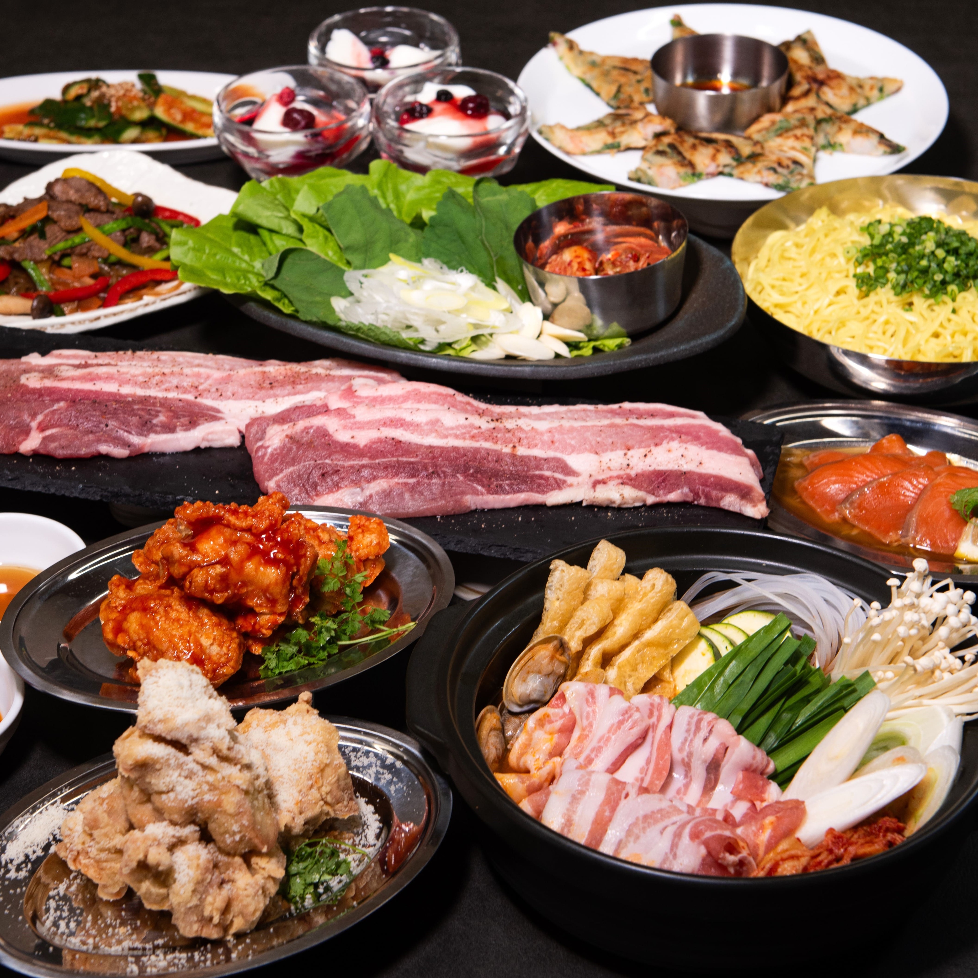 [スンドゥブ×サムギョプサル]10品5,000円【2時間制スタンダード飲み放題付】