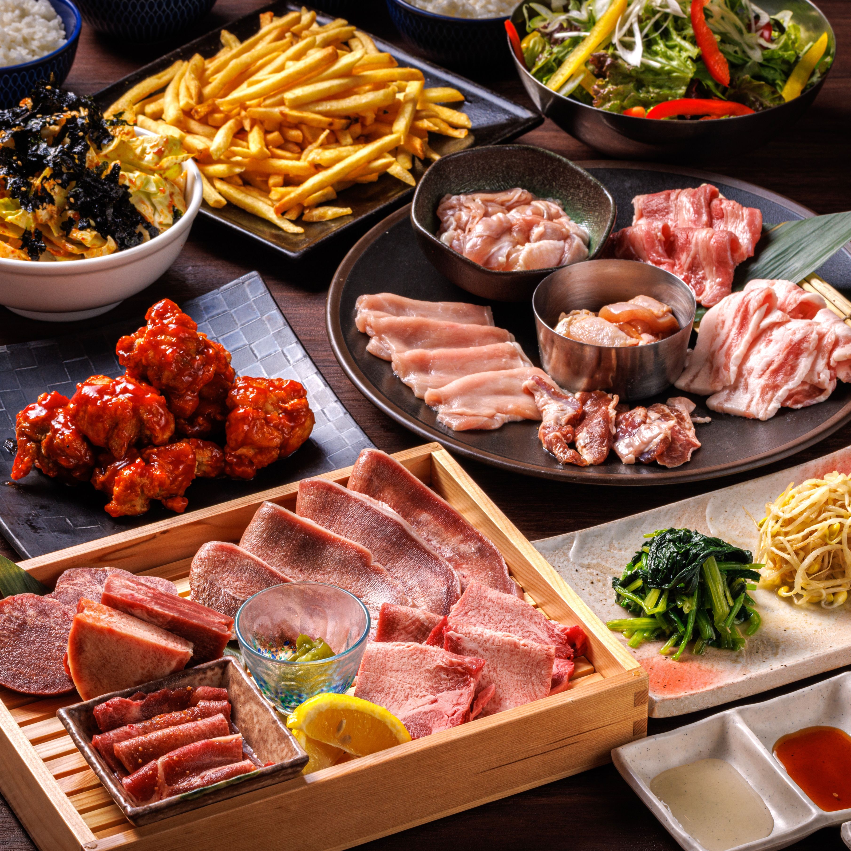  ★牛タン食べ放題★厚切り牛タンなど焼肉15種類が120分食べ放題！5,478円	