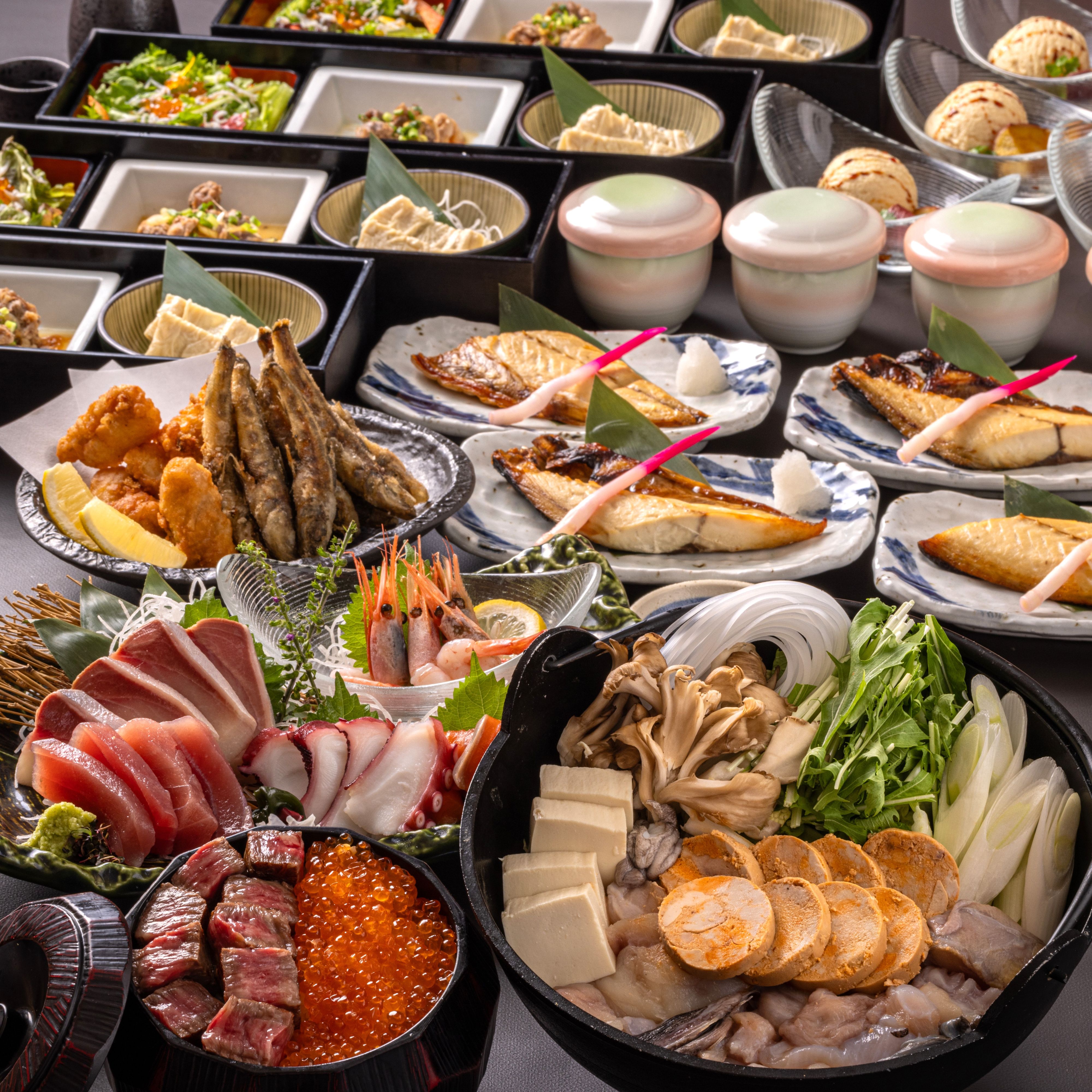 [“極み”濃厚あんこう鍋・鮮魚付]11品8,000円【2時間制プレミアム飲み放題】