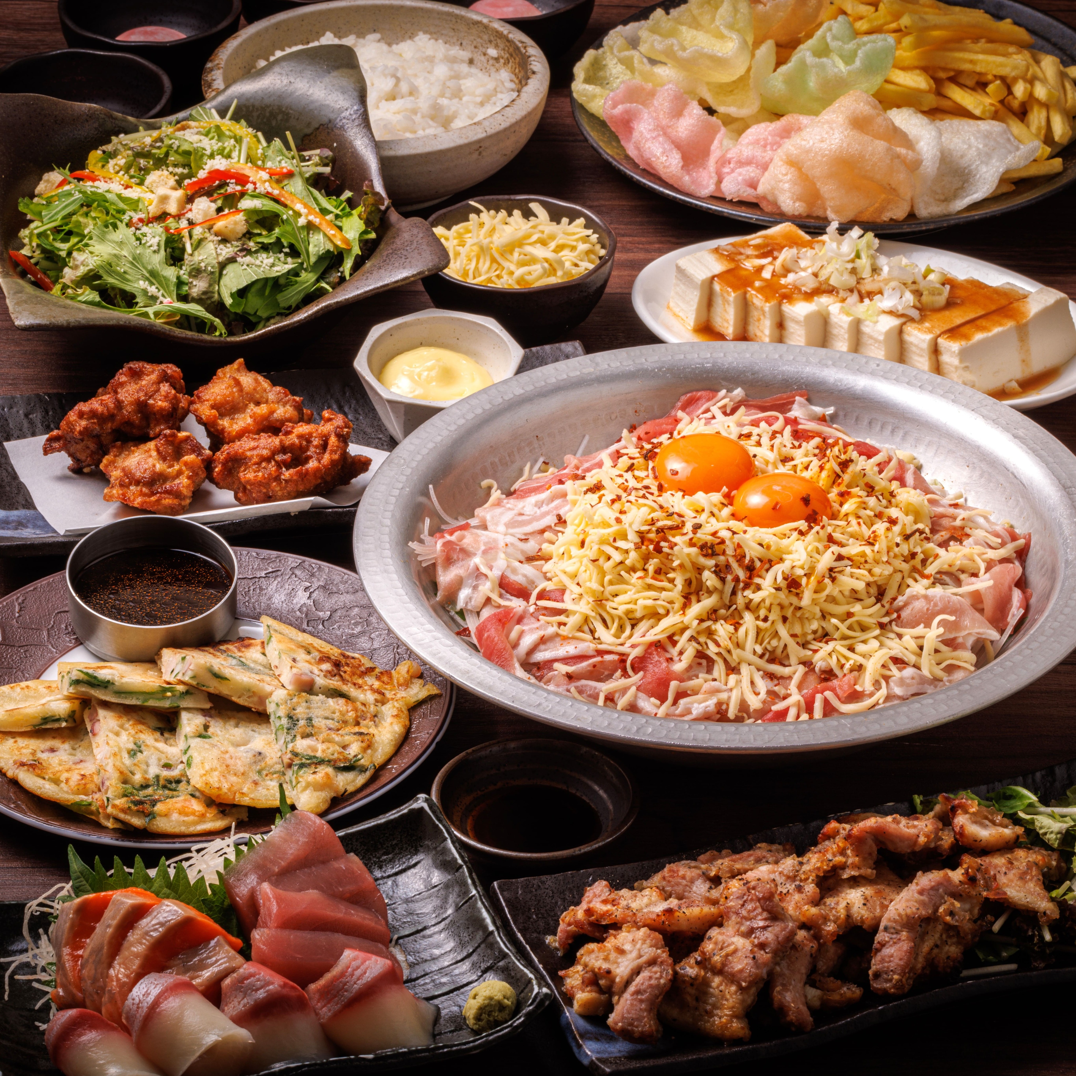 [Wたまごシビ辛チーズ火鍋]11品5,000円【日～木3H制・金土祝前2H制プレミアム飲み放題】