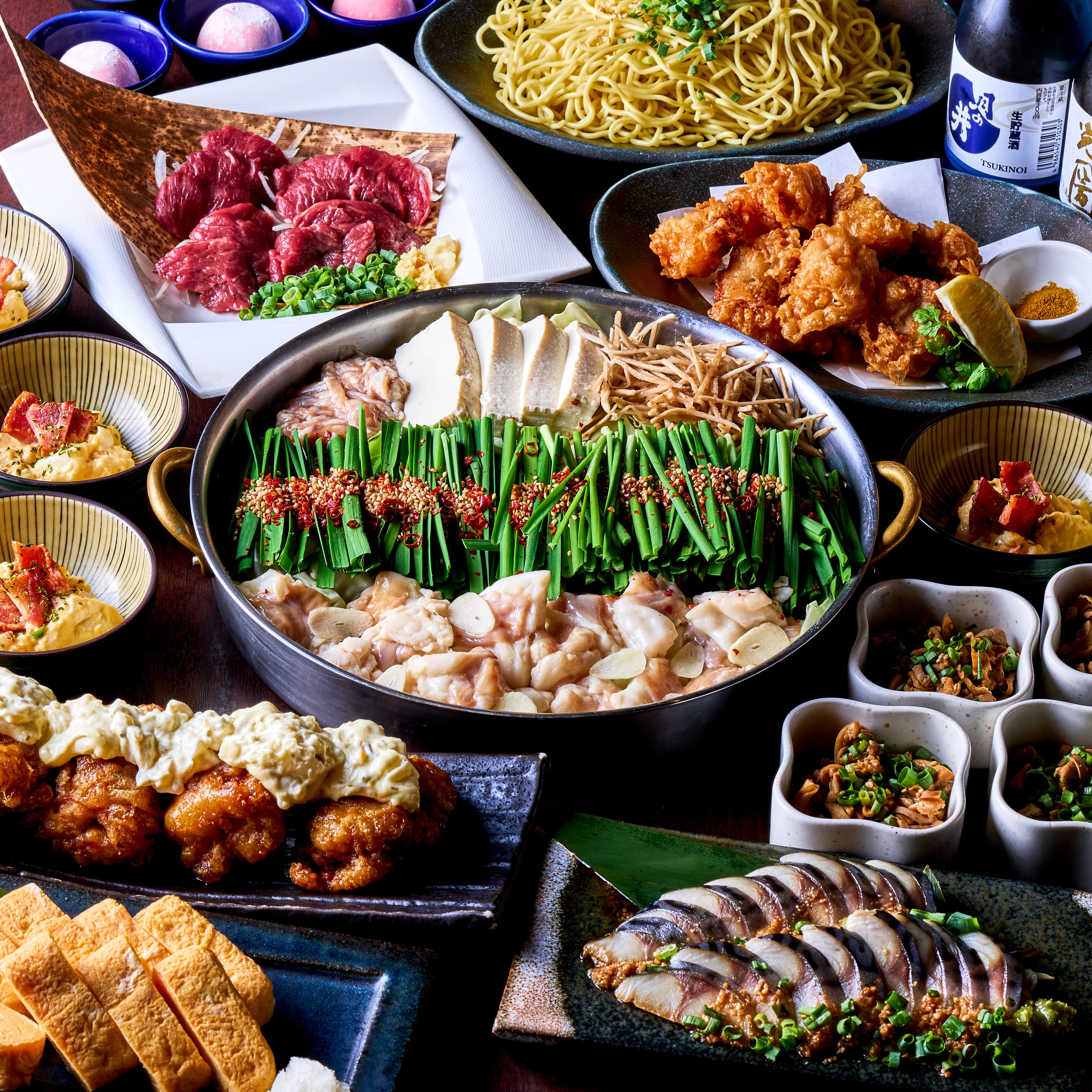 [こく旨醤油和牛もつ鍋]チキン南蛮や和牛ホルモン唐揚げ付！10品5,000円【２時間制飲み放題付】