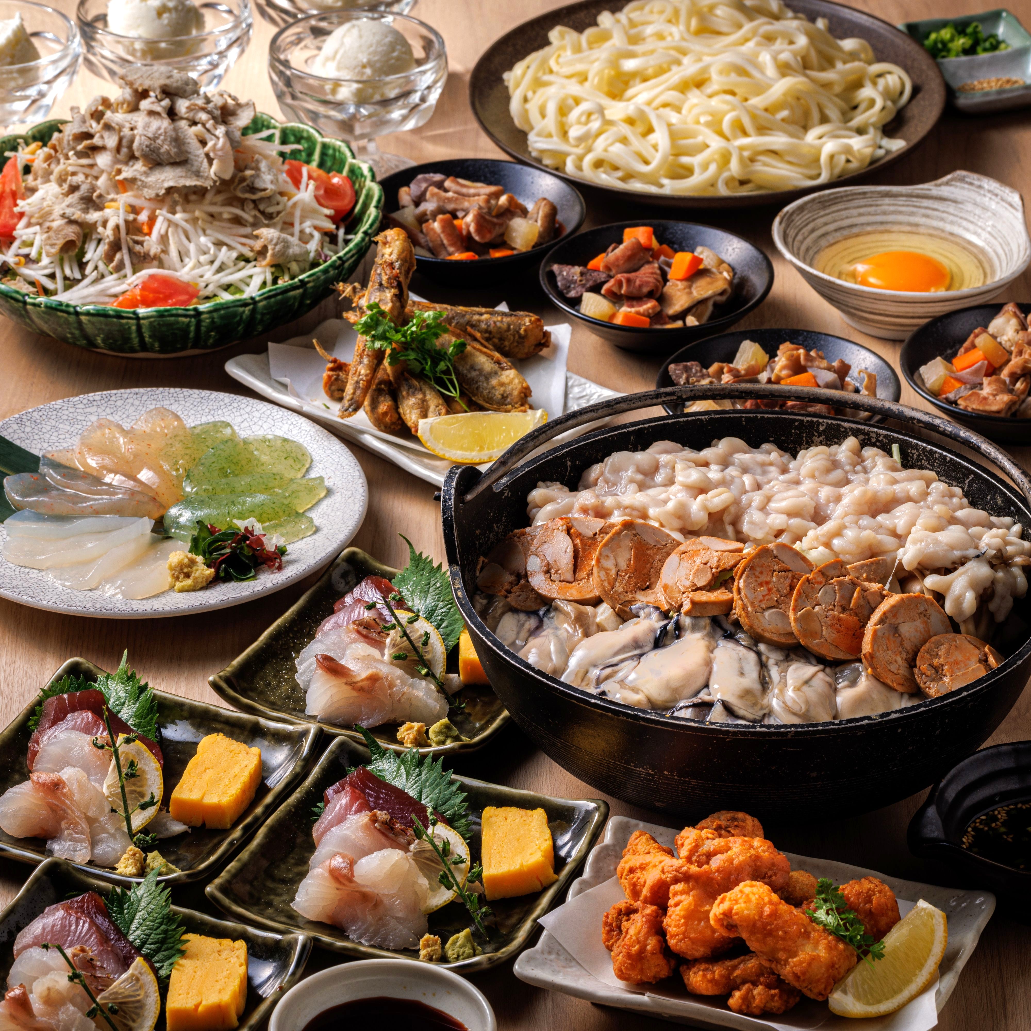 《痛風鍋＆市場直送鮮魚付》9品5,500円 【2時間制飲み放題付】