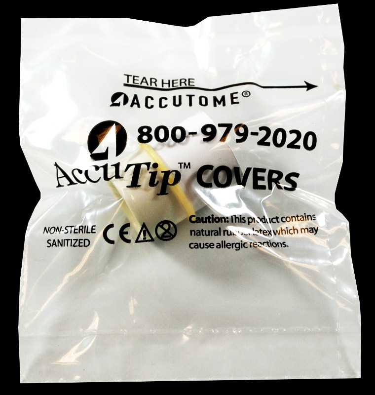 AccuTip Tonometer Tip Covers - Sleeved, Individually Wrapped Box Of 300 - Sanitized