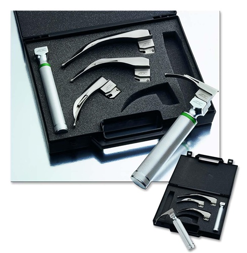 ADC Fiber Optic Laryngoscope Set with 5 Miller Blades