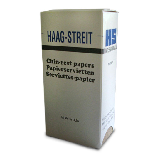 Chin rest papers for Haag-Streit slit lamps