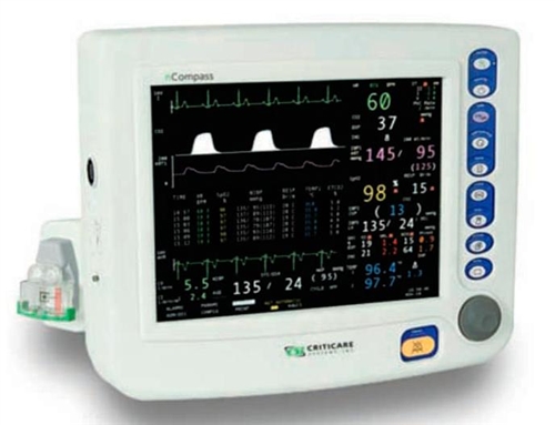 Criticare nCompass 81H001PD Vital Signs Monitor w/ CO2 & Printer