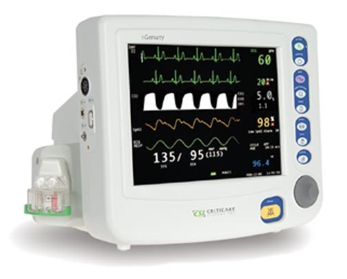 Criticare nGenuity 8100EP1 Patient Monitor w/ CO2 & Printer