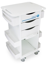 Deluxe White Polyethylene Medical Cart