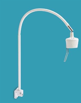 HM-Series Wall Mount Examination Lamp, 27" Gooseneck Arm, 10" Rigid Tube