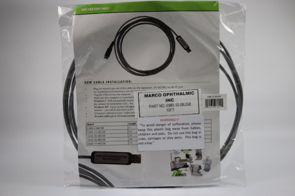 Marco EMR Connection Cable, USB, 10 Ft.