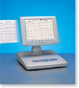 Nihon Kohden 1550A Cardiofax V Interpretive Touch-Screen ECG Machine