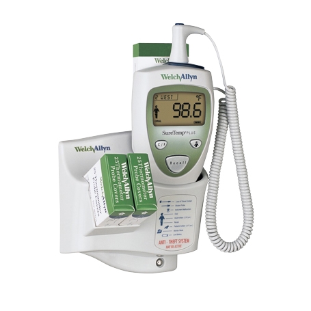 SureTemp® Plus 692 Electronic Thermometer (One Room) - Rectal Probe w/ 9 ft Cord, Rectal Probe Well, Wall Mount and Security System