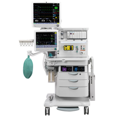TROLLEY-MOUNTED ANESTHESIA WORKSTATION / WITH RESPIRATORY MONITORING / WITH ELECTRONIC GAS MIXER AISYS CS2