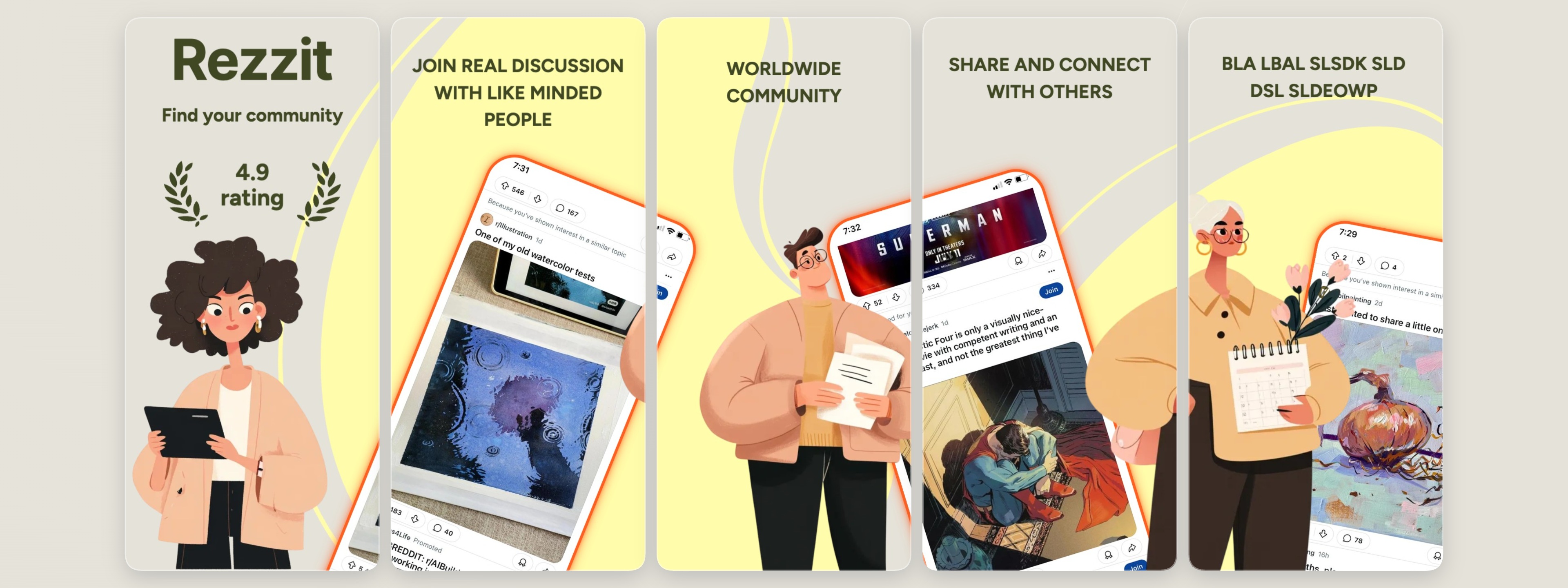 community app reddit inspired preview