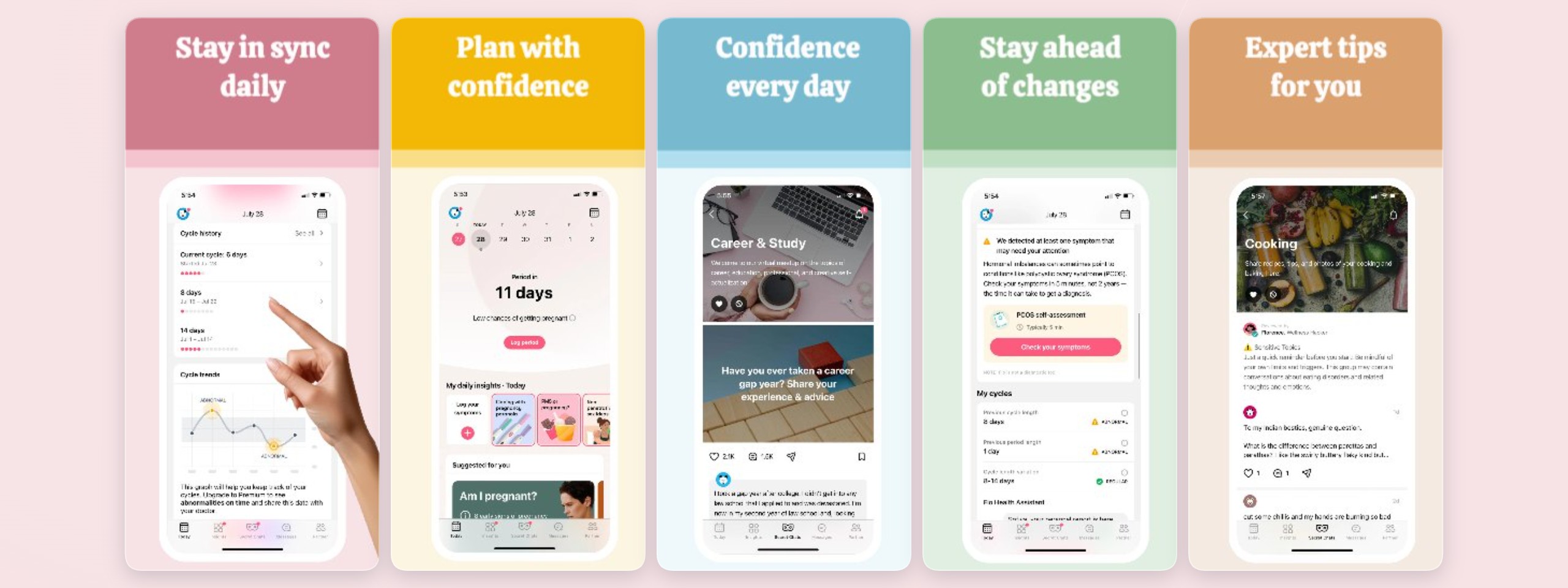 Period tracker preview