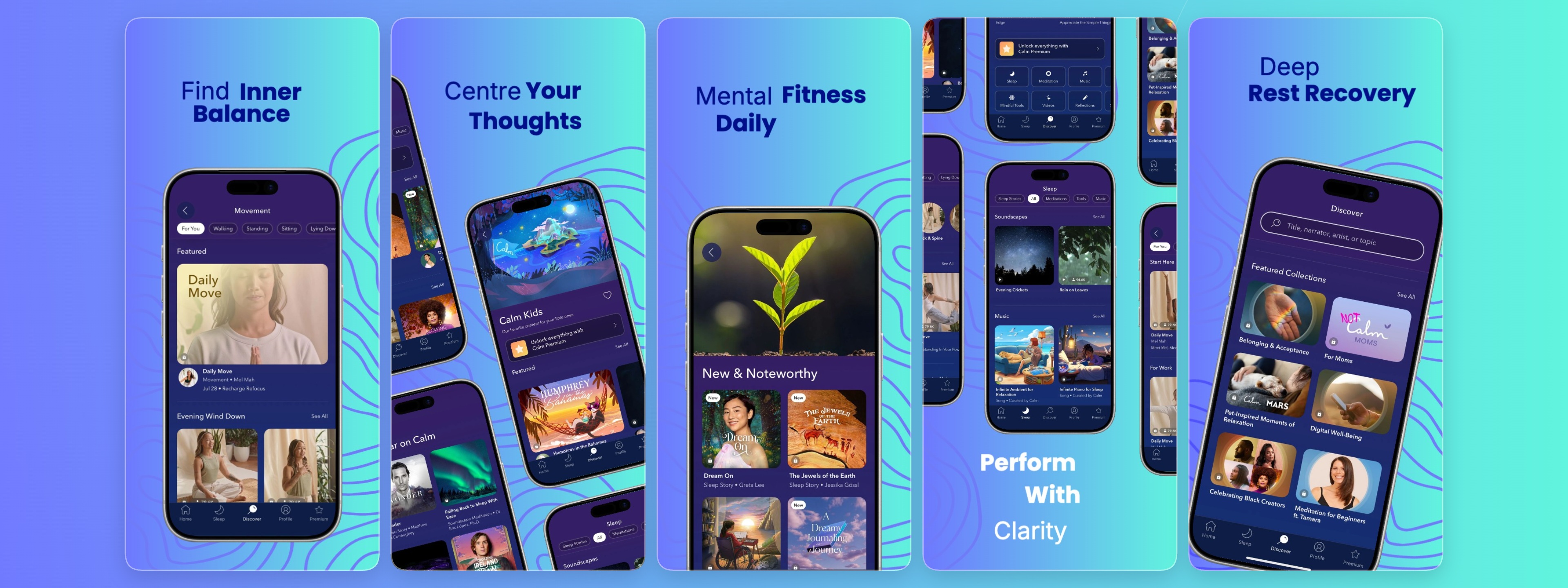 inspired by Calm app screenshots preview