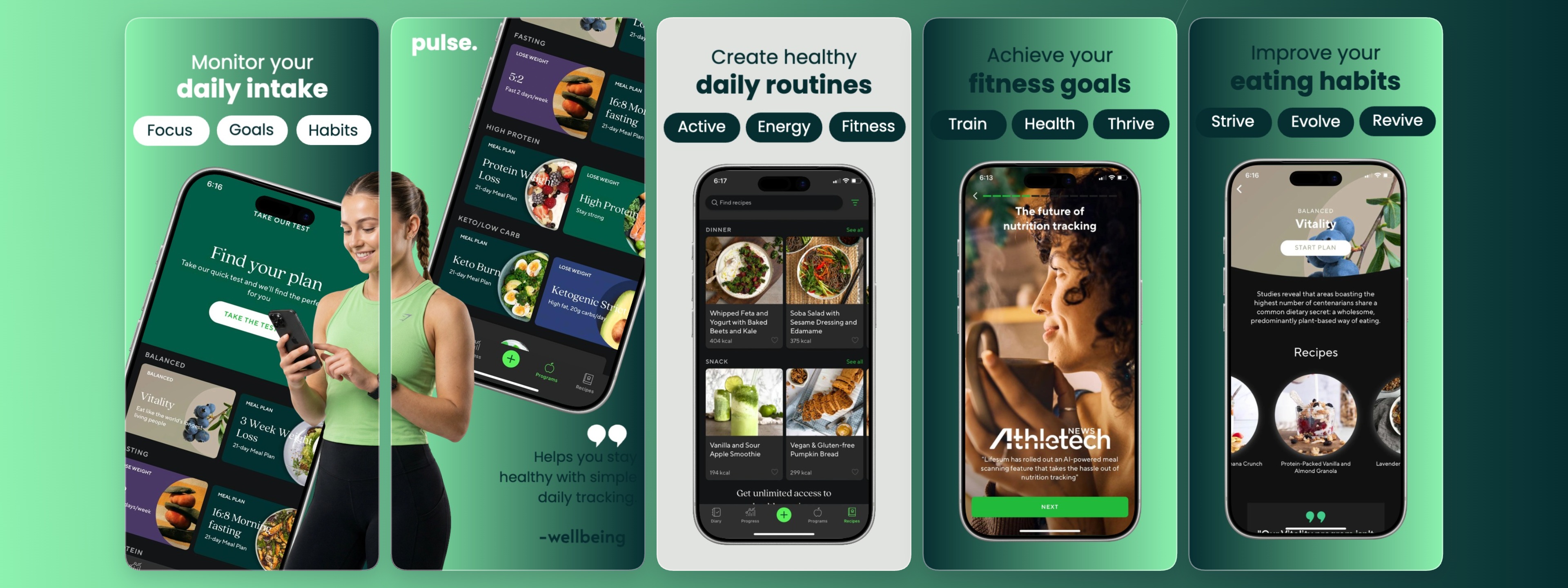 Calories intake monitor app preview