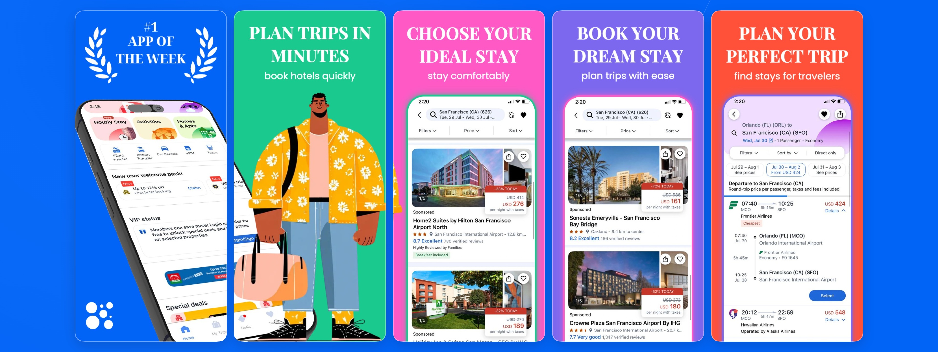 Trip planner app preview