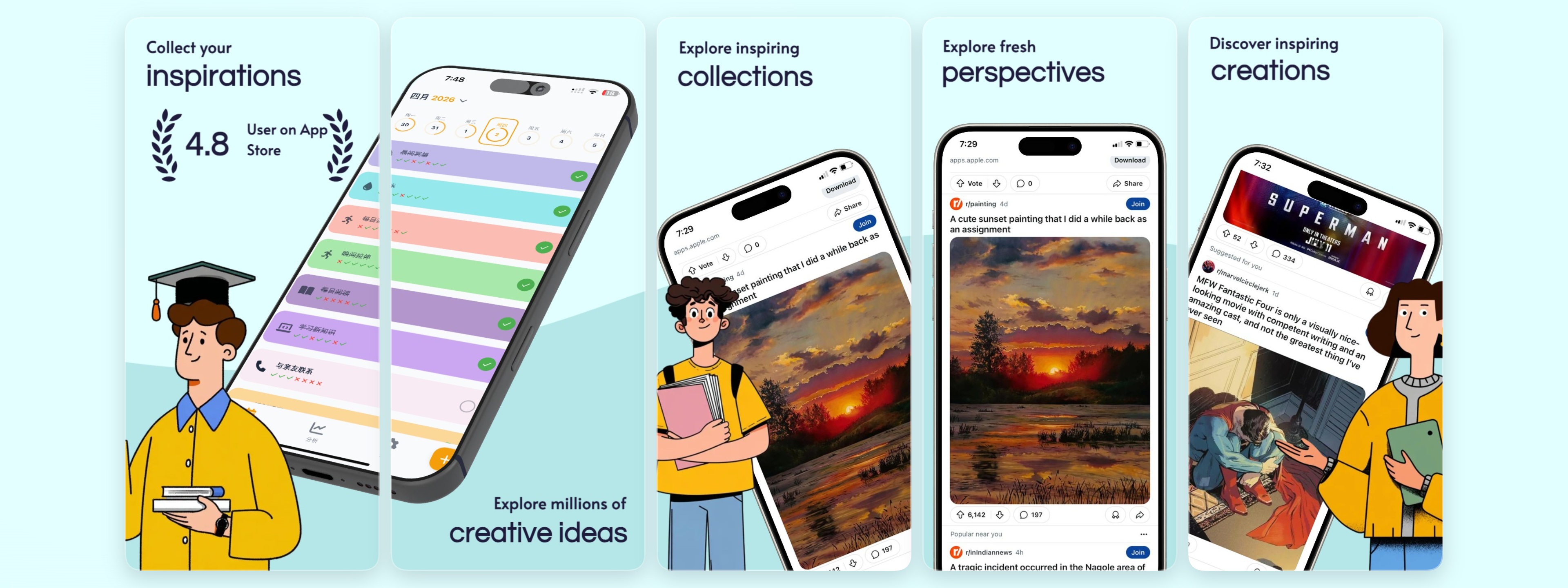 clean, minimial app store screenshots
