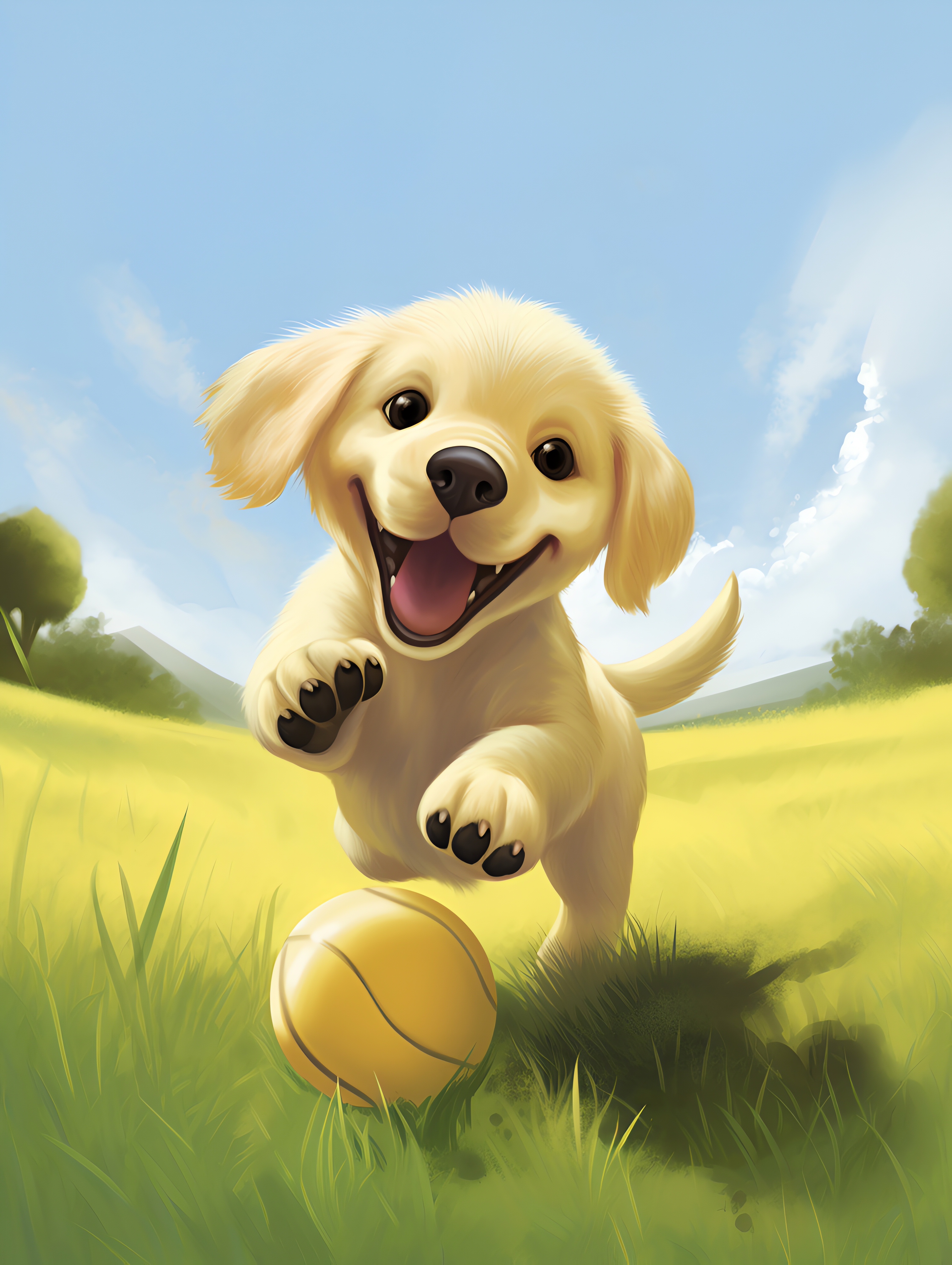 Illustration for page 2 of All the Things a Puppy Can Do!