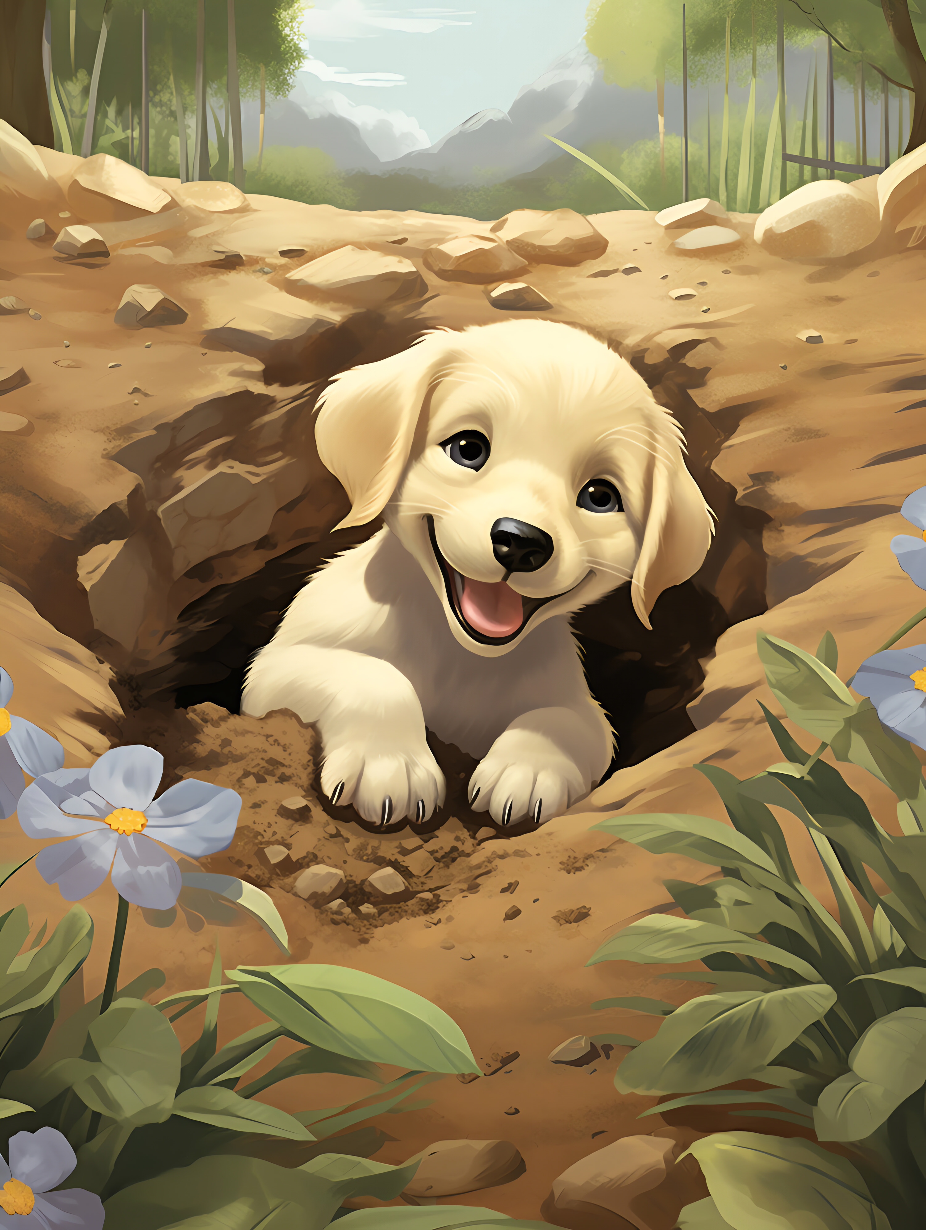 Illustration for page 3 of All the Things a Puppy Can Do!