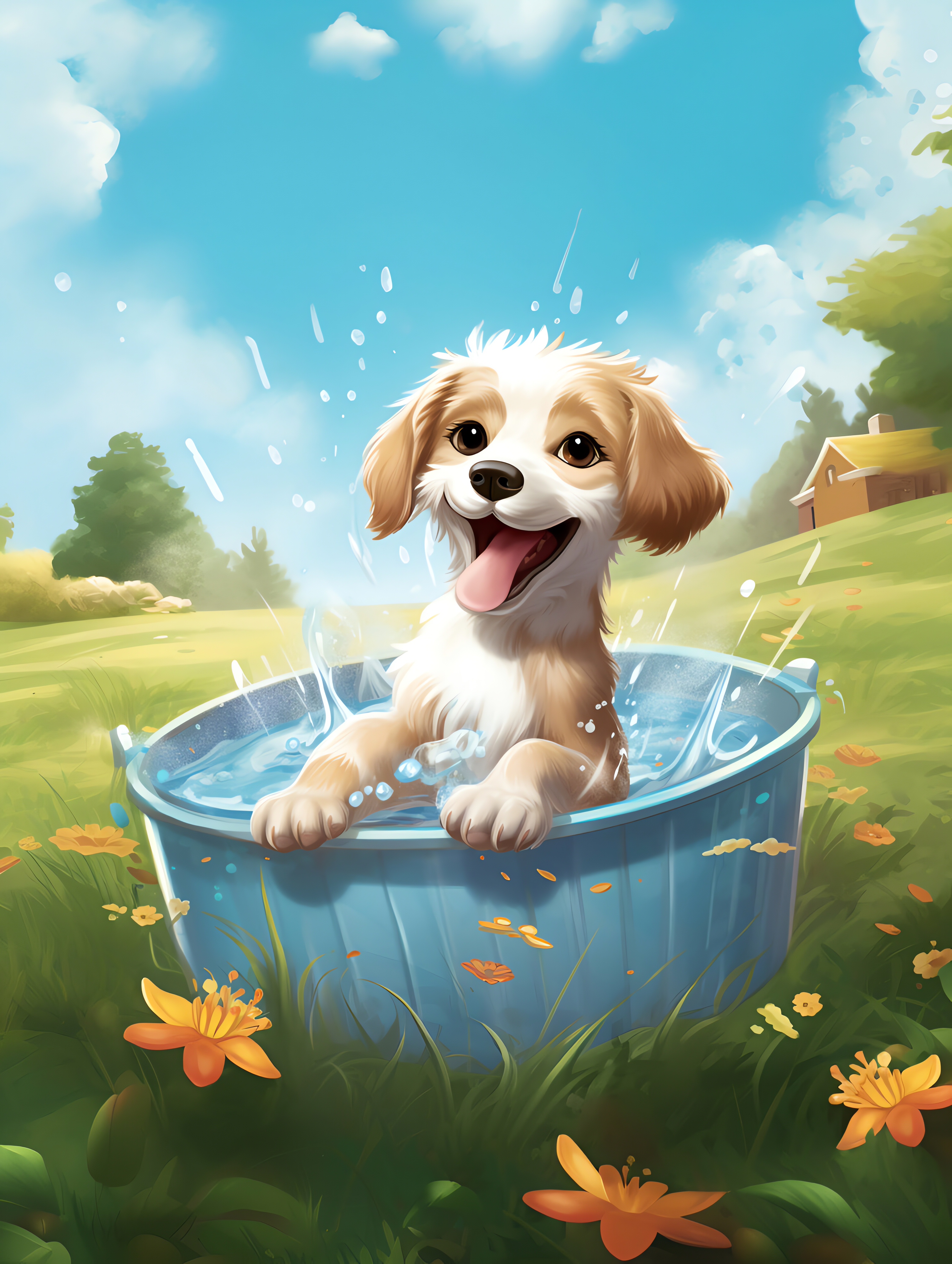 Illustration for page 10 of All the Things a Puppy Can Do!