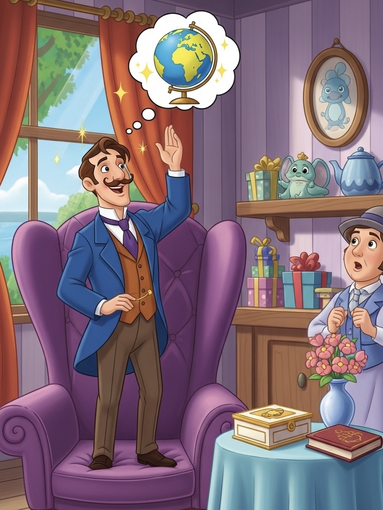 Illustration for page 2 of Around the World in 80 Days