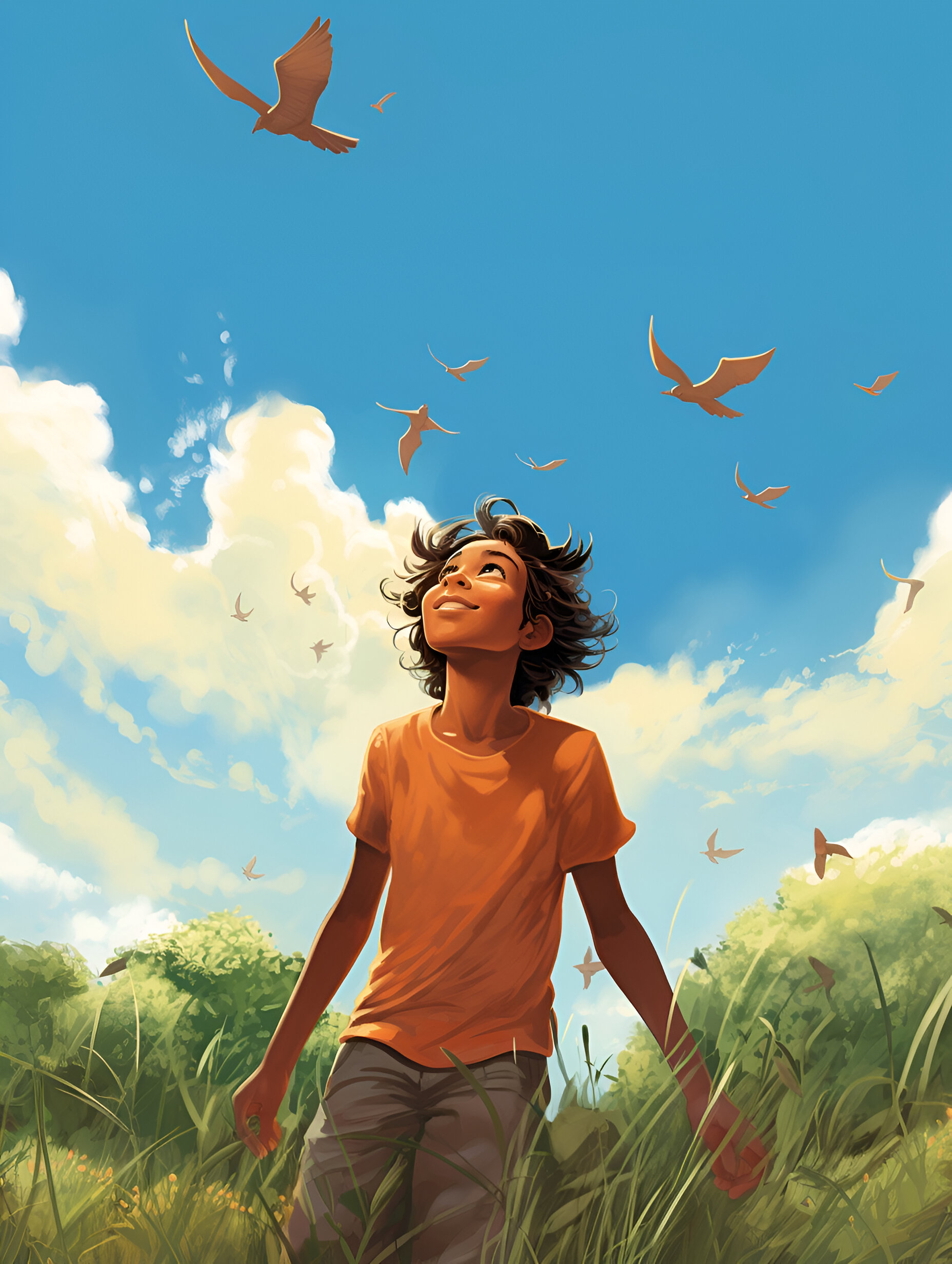 Illustration for page 1 of Benny and the Wonderful Wings