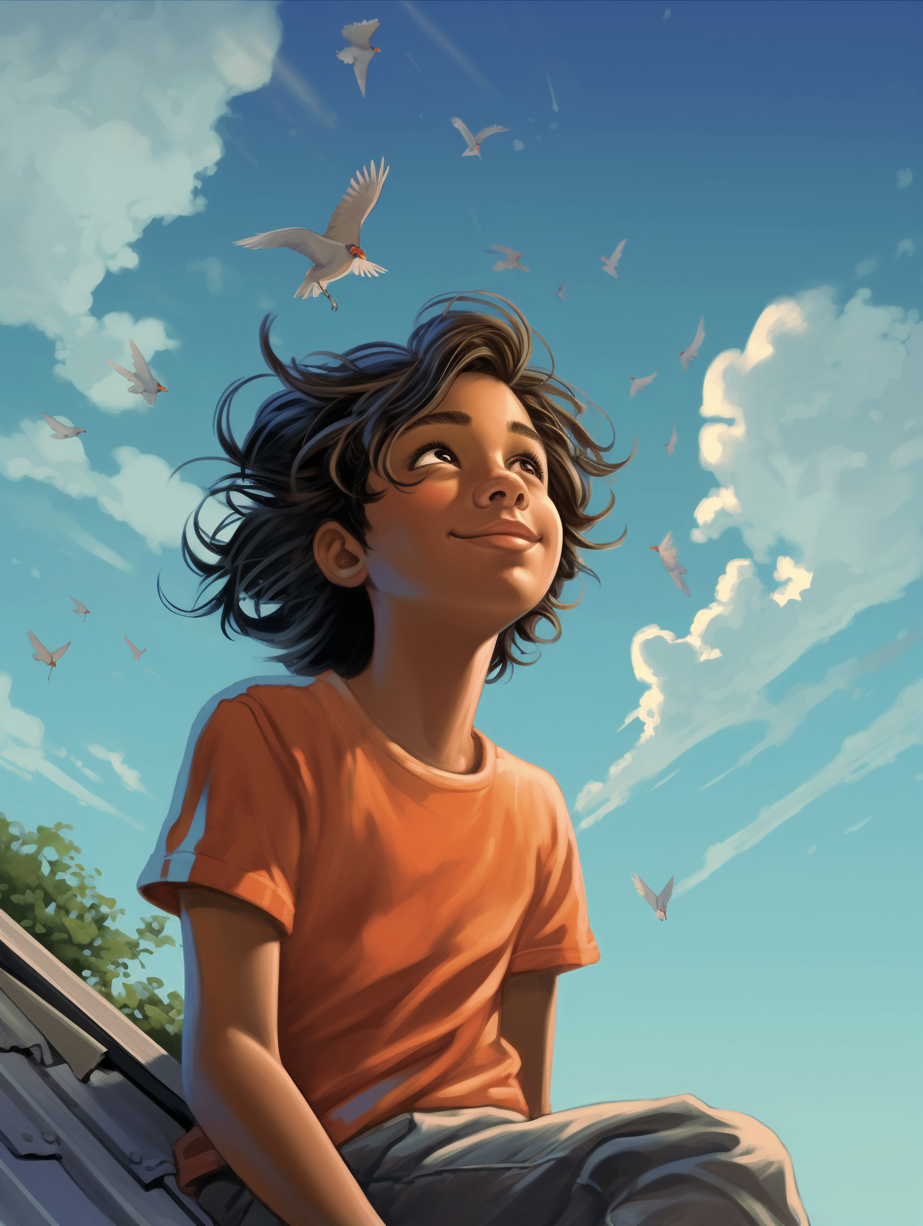 Illustration for page 3 of Benny and the Wonderful Wings
