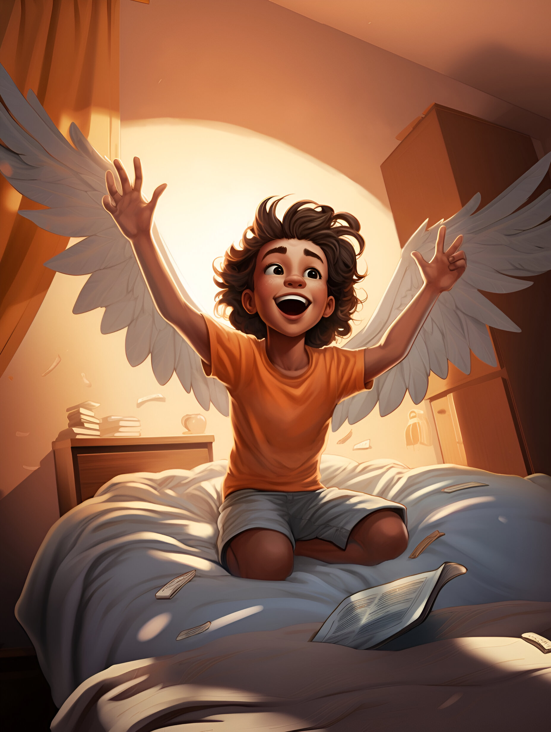 Illustration for page 4 of Benny and the Wonderful Wings