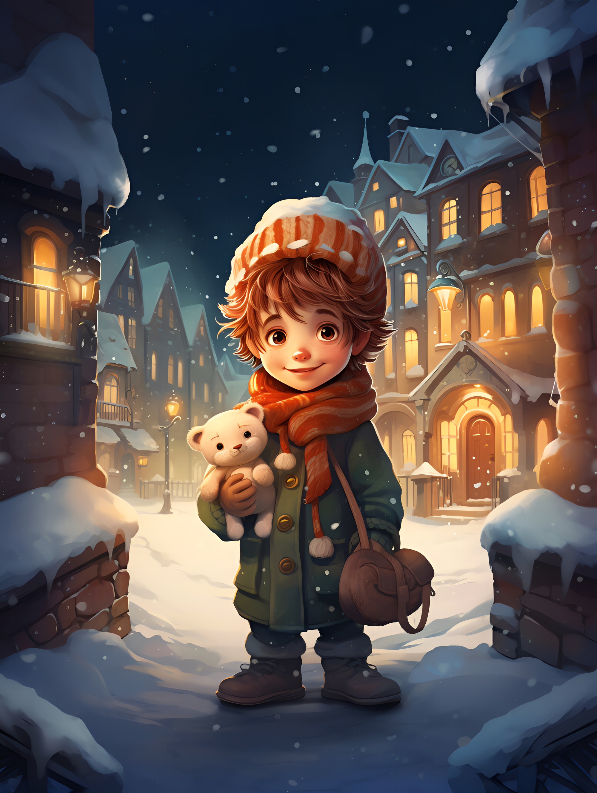 Illustration for page 1 of Bobby's Christmas Miracle