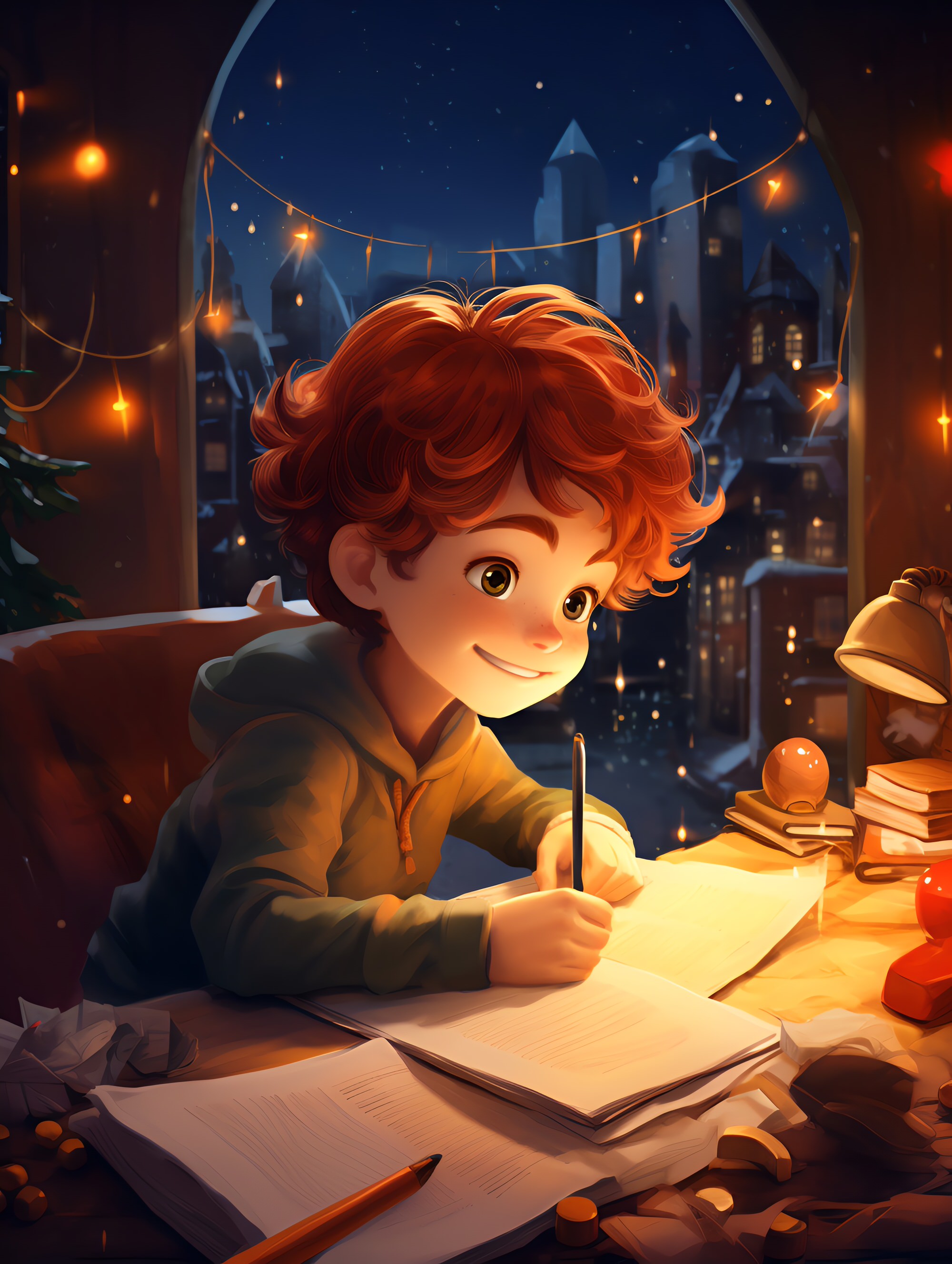 Illustration for page 2 of Bobby's Christmas Miracle