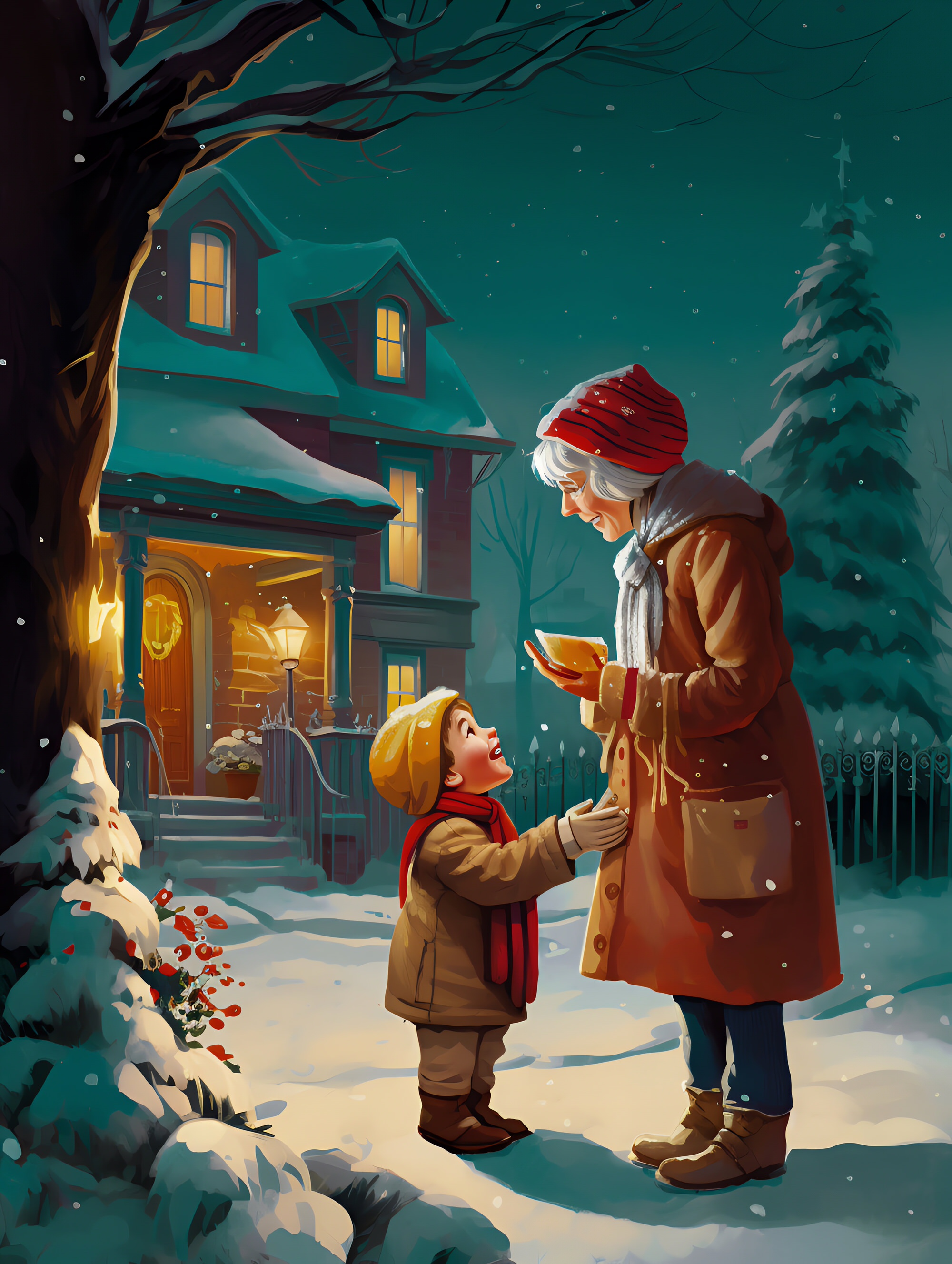 Illustration for page 7 of Bobby's Christmas Miracle