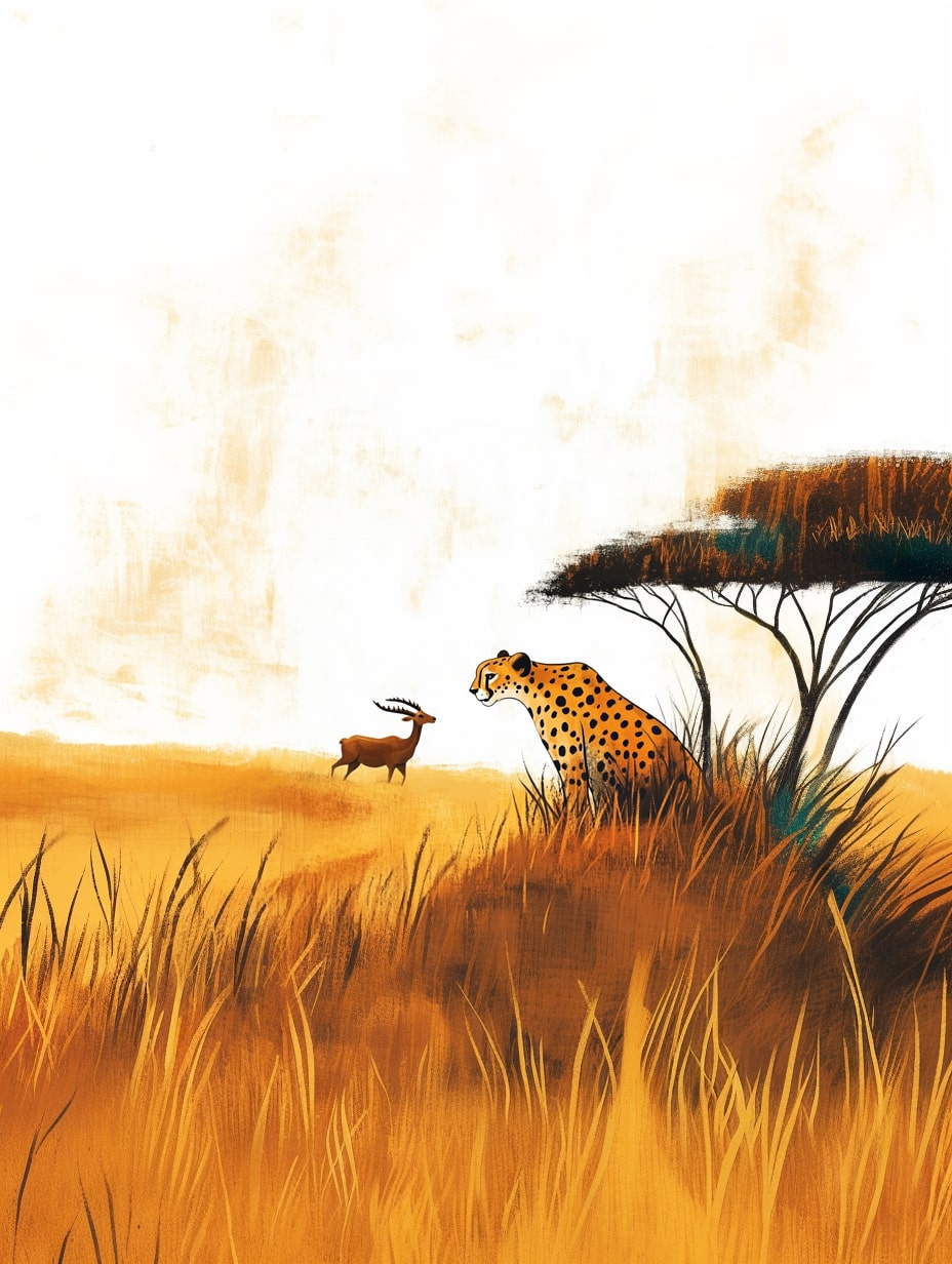 Illustration for page 2 of Eliza's Savanna Safari