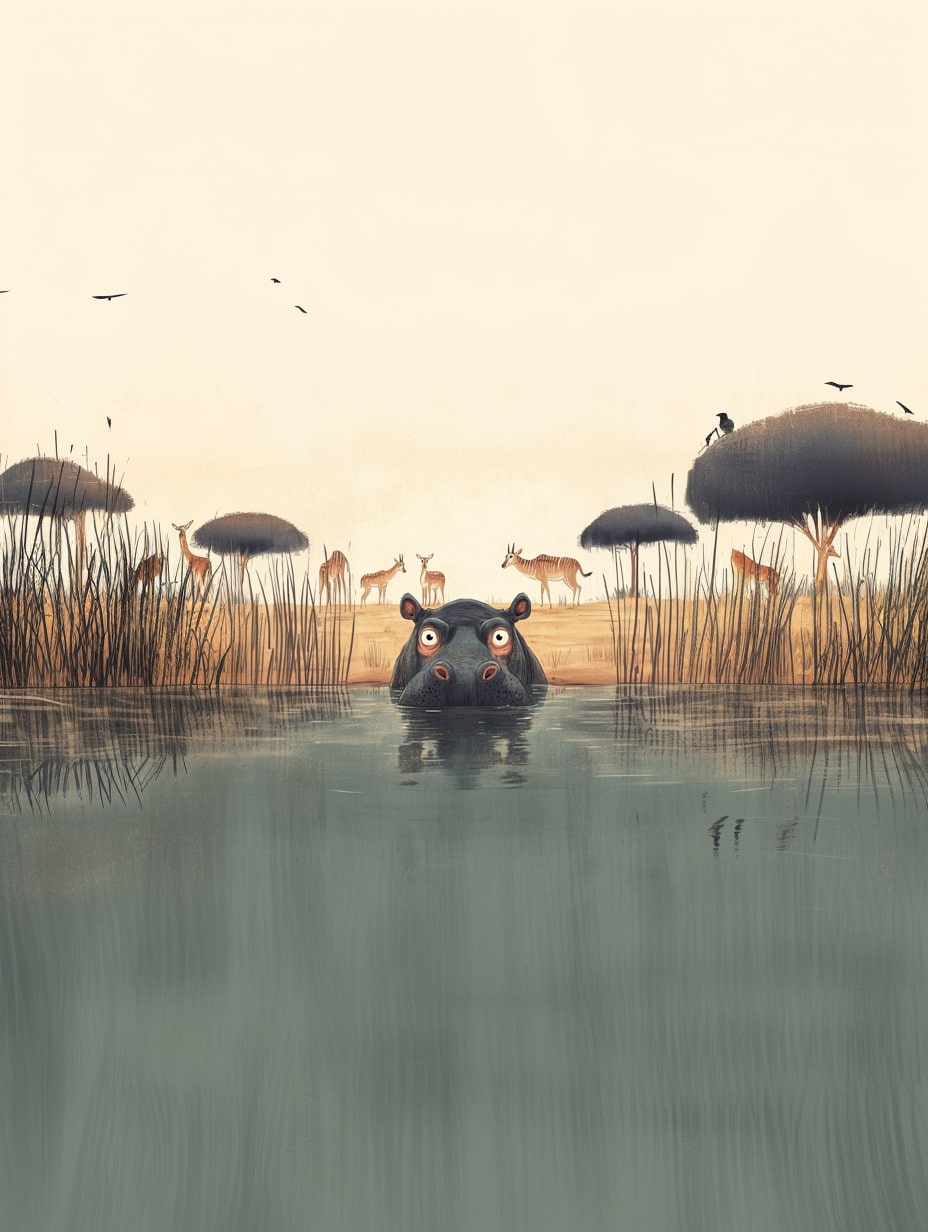 Illustration for page 5 of Eliza's Savanna Safari