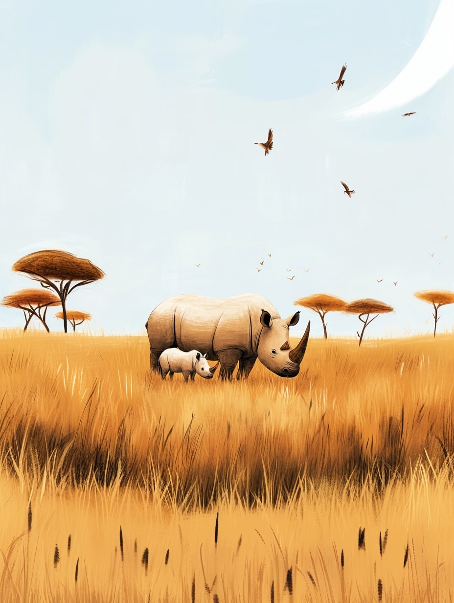 Illustration for page 7 of Eliza's Savanna Safari