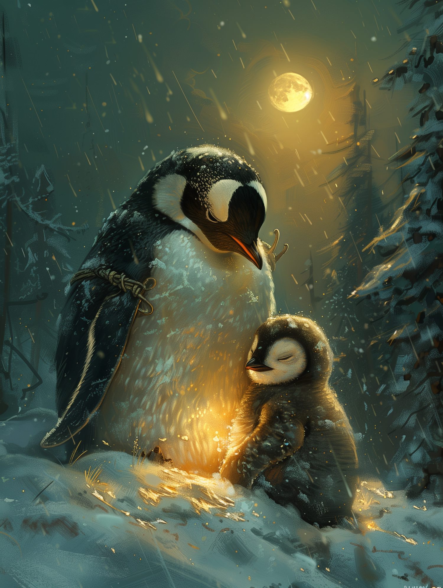 Illustration for page 4 of Go to Sleep, Little One