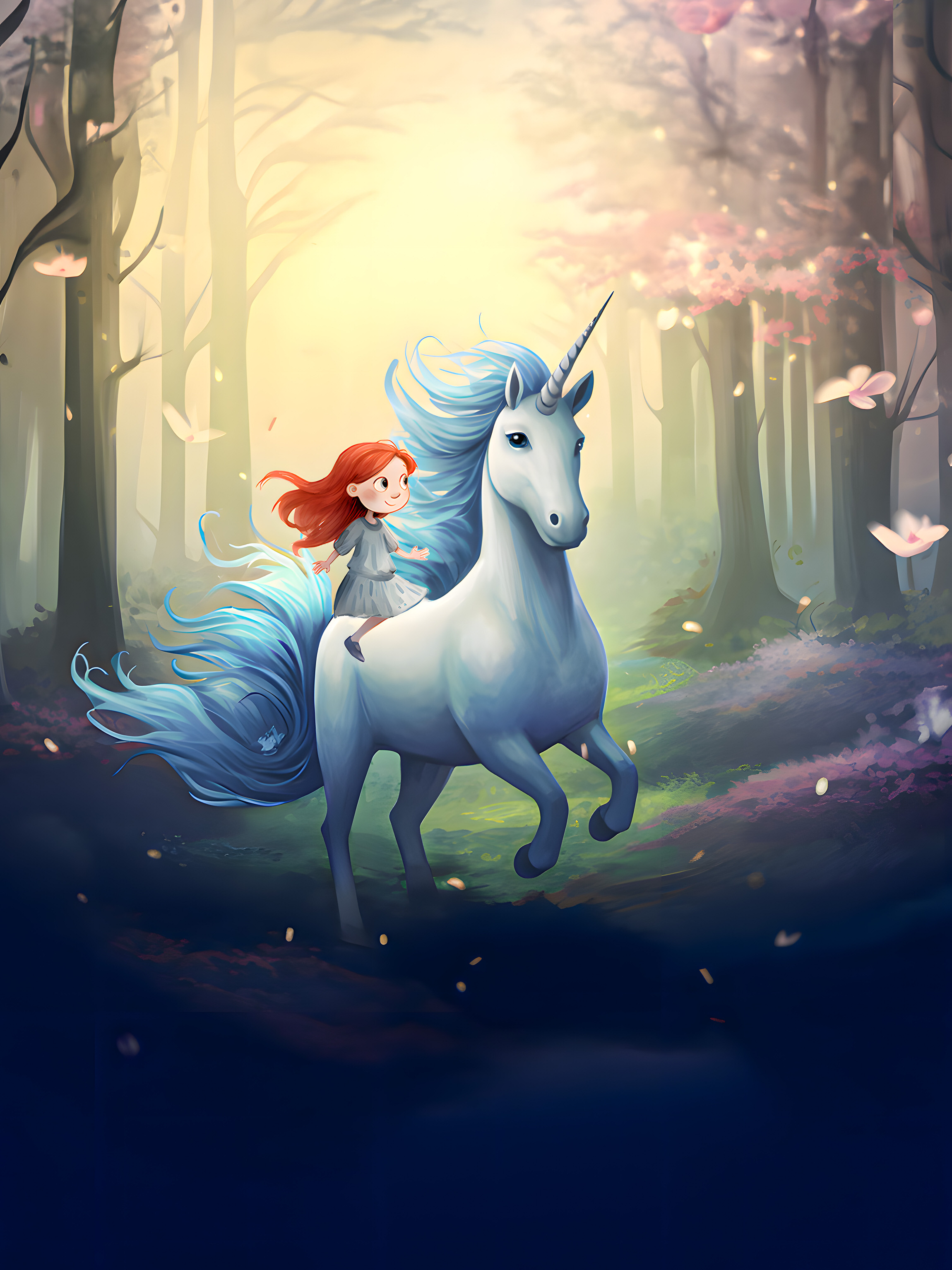 Illustration for page 4 of Lily and the Laughing Unicorn