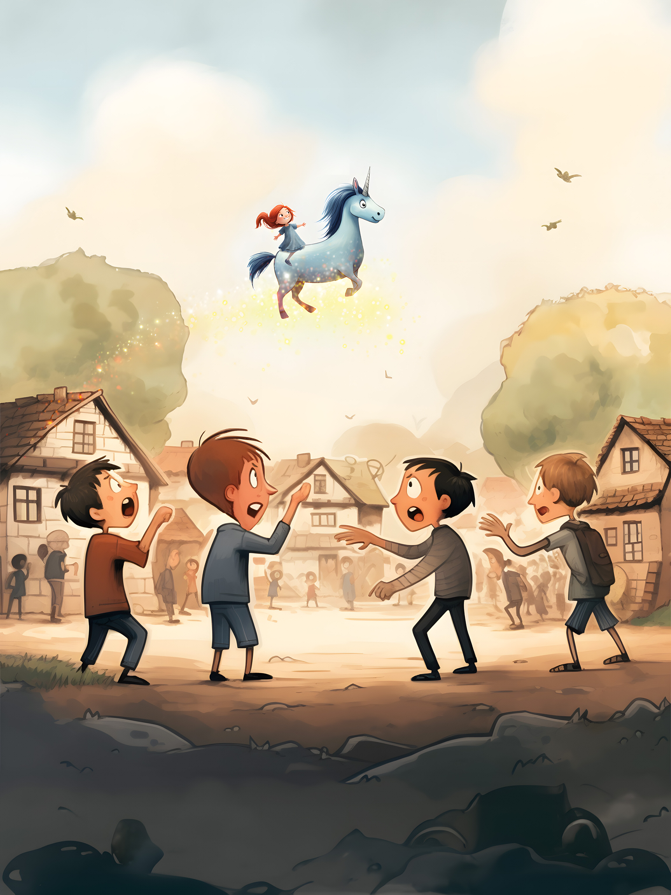 Illustration for page 9 of Lily and the Laughing Unicorn