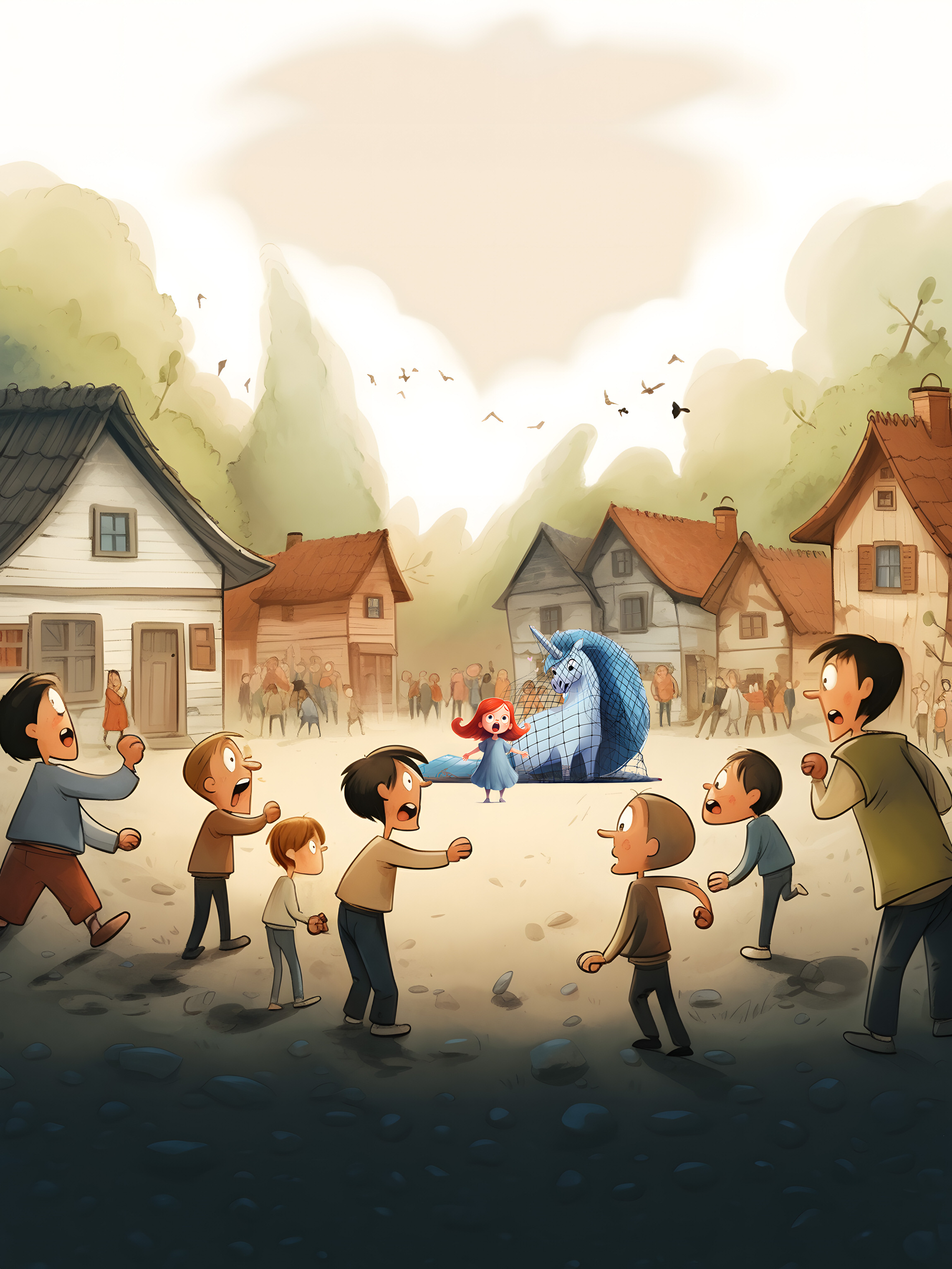 Illustration for page 10 of Lily and the Laughing Unicorn