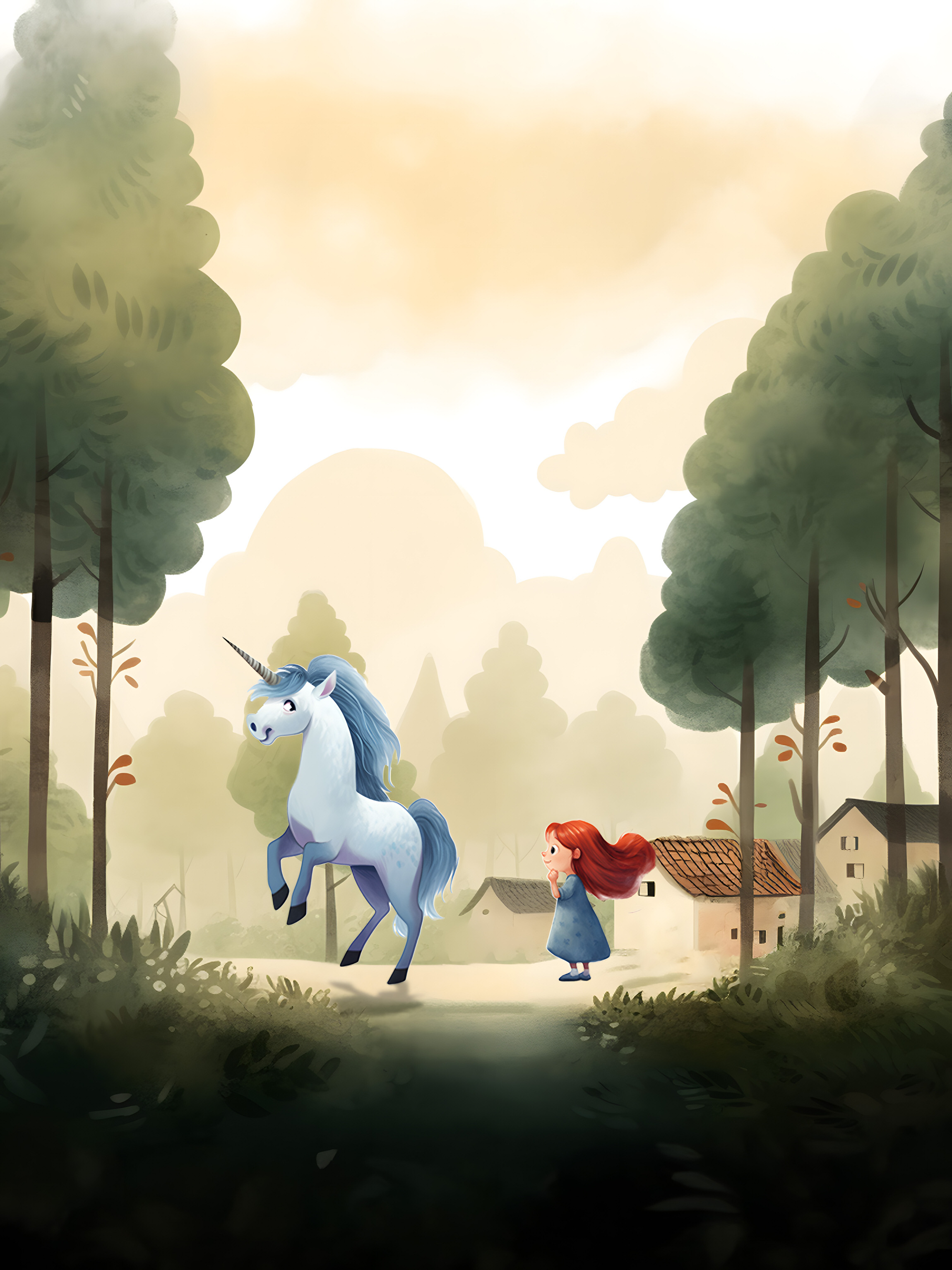 Illustration for page 14 of Lily and the Laughing Unicorn